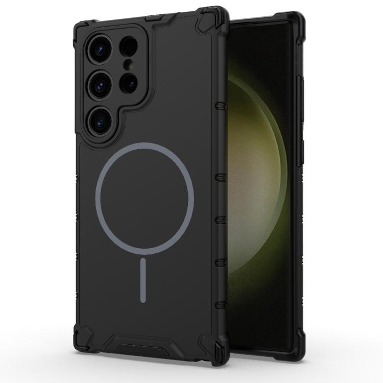 Grating Solid Color MagSafe Magnetic Phone Case