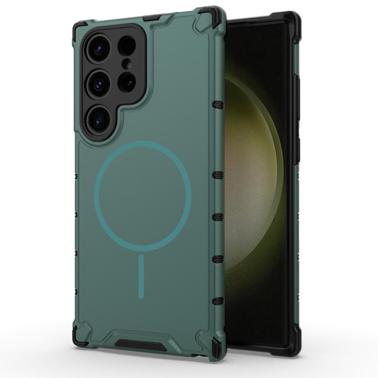 Grating Solid Color MagSafe Magnetic Phone Case