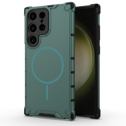 Grating Solid Color MagSafe Magnetic Phone Case