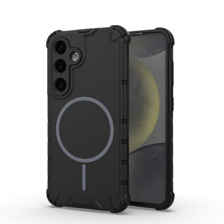 Grating Solid Color MagSafe Magnetic Phone Case