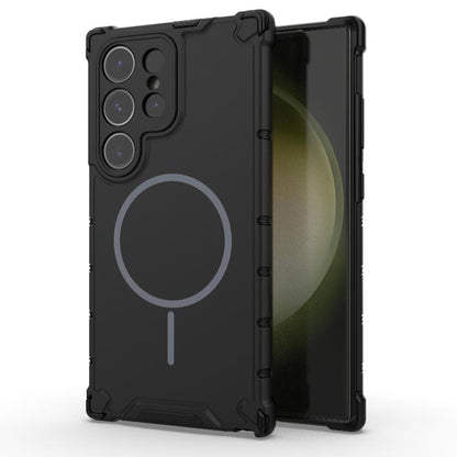 Grating Solid Color MagSafe Magnetic Phone Case