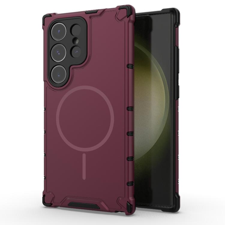 Grating Solid Color MagSafe Magnetic Phone Case