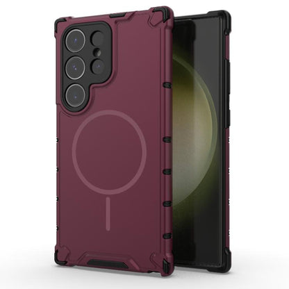 Grating Solid Color MagSafe Magnetic Phone Case