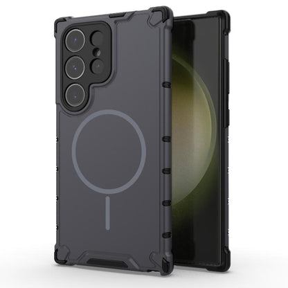 Grating Solid Color MagSafe Magnetic Phone Case