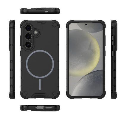 Grating Solid Color MagSafe Magnetic Phone Case