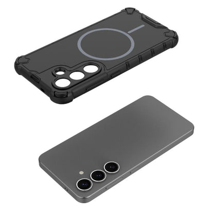 Grating Solid Color MagSafe Magnetic Phone Case