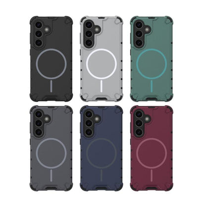 Grating Solid Color MagSafe Magnetic Phone Case