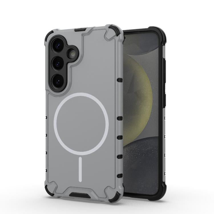 Grating Solid Color MagSafe Magnetic Phone Case