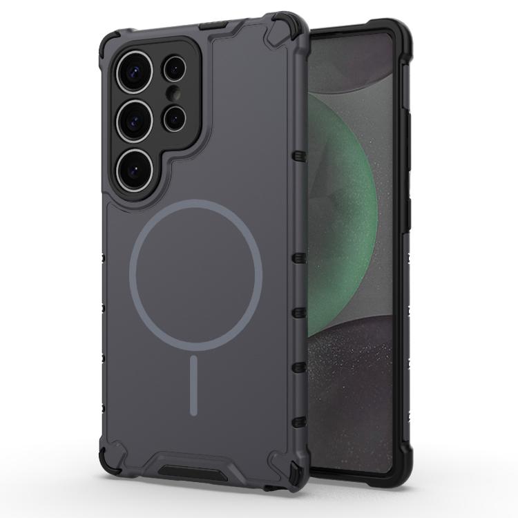 Grating Solid Color MagSafe Magnetic Phone Case