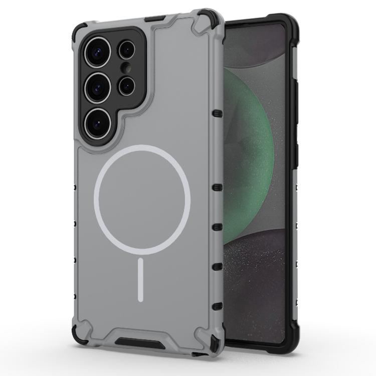 Grating Solid Color MagSafe Magnetic Phone Case