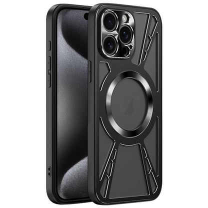 Silicone Cooling Hollow Metal MagSafe Phone Case