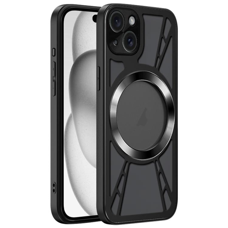 Silicone Cooling Hollow Metal MagSafe Phone Case