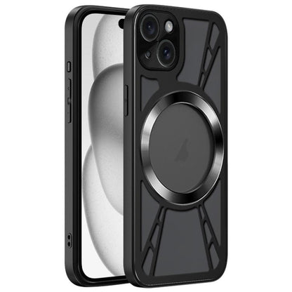 Silicone Cooling Hollow Metal MagSafe Phone Case