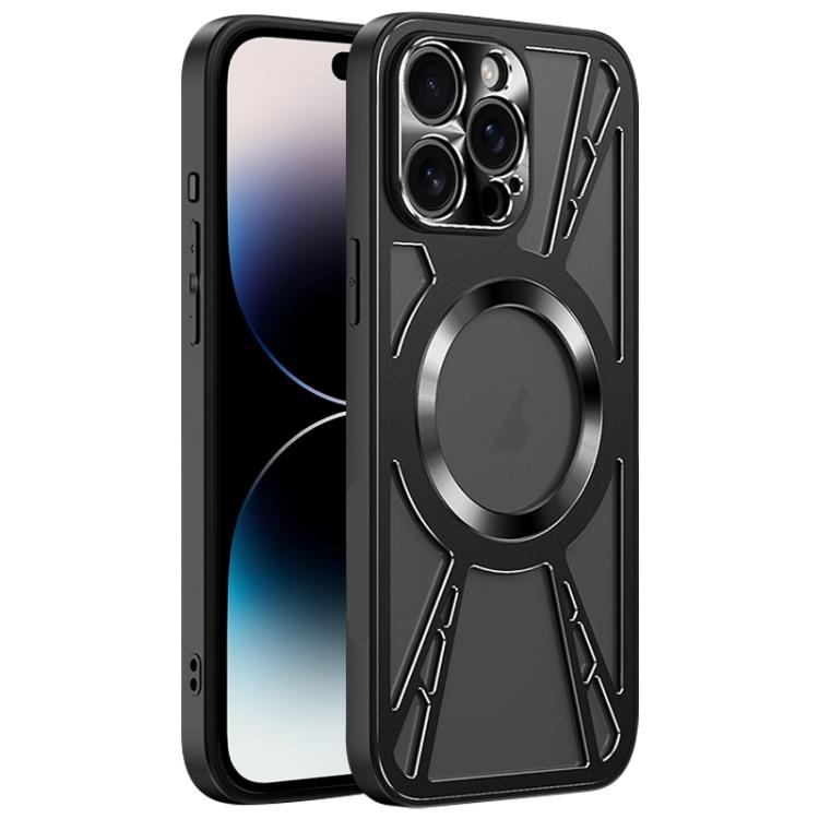 Silicone Cooling Hollow Metal MagSafe Phone Case