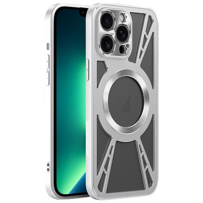 Silicone Cooling Hollow Metal MagSafe Phone Case