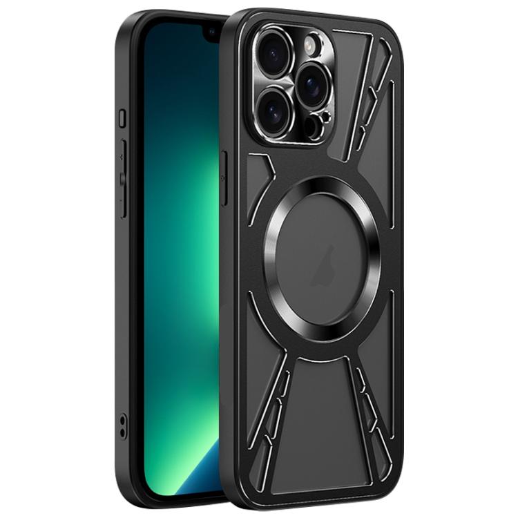 Silicone Cooling Hollow Metal MagSafe Phone Case