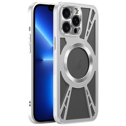 Silicone Cooling Hollow Metal MagSafe Phone Case