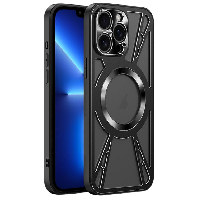 Silicone Cooling Hollow Metal MagSafe Phone Case