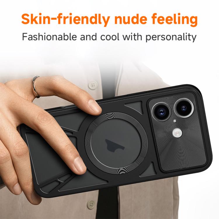 Silicone Cooling Hollow Metal MagSafe Phone Case