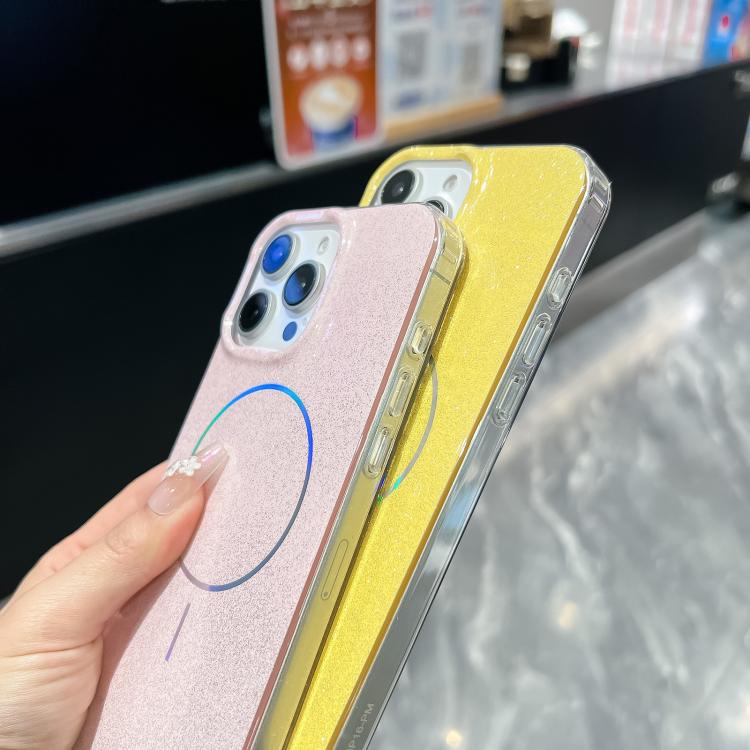 Glitter Powder Plating MagSafe IMD Full Coverage Phone Case