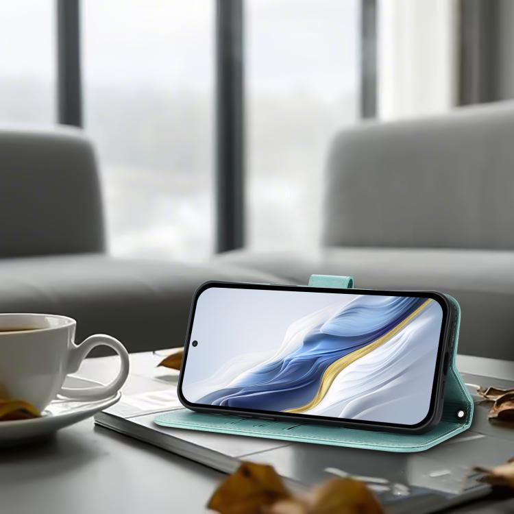 Line Splicing Buckle Retro Leather Phone Case