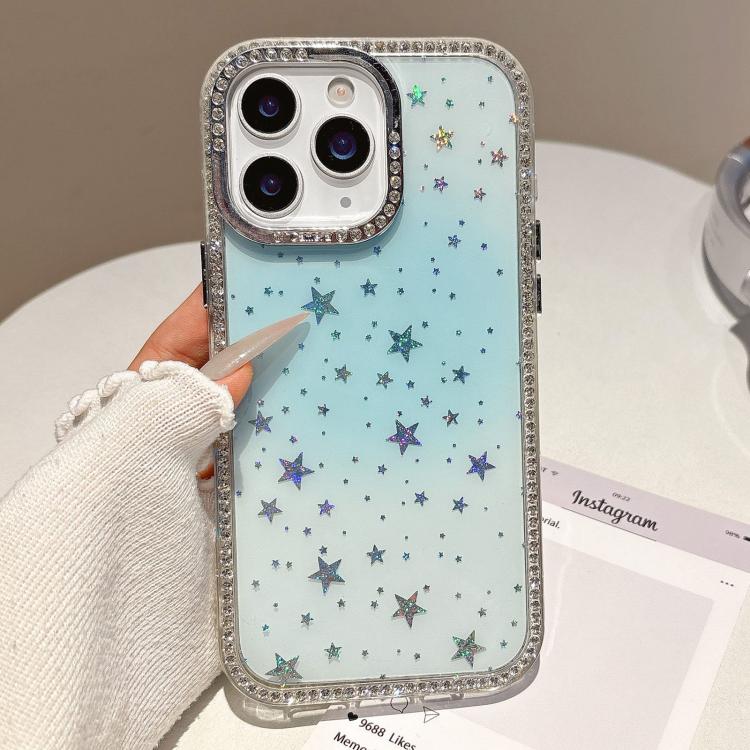 Holographic Starry Pattern TPU Hybrid IMD Full Coverage Phone Case