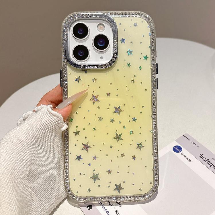 Holographic Starry Pattern TPU Hybrid IMD Full Coverage Phone Case