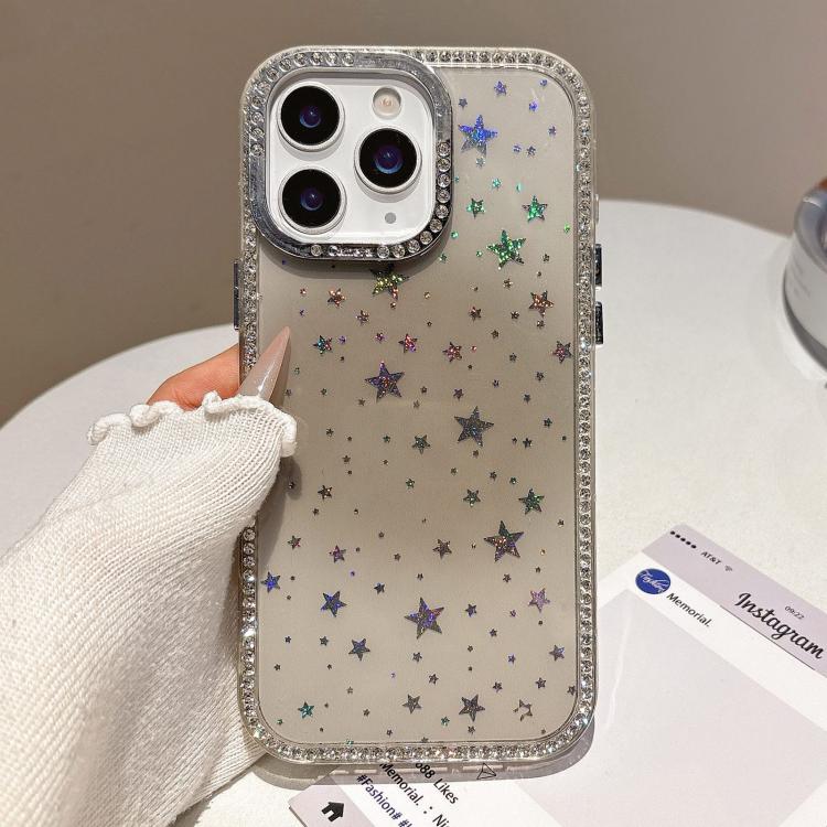 Holographic Starry Pattern TPU Hybrid IMD Full Coverage Phone Case
