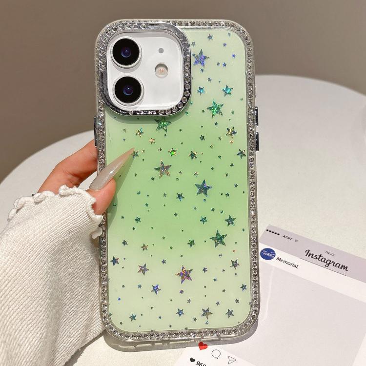 Holographic Starry Pattern TPU Hybrid IMD Full Coverage Phone Case