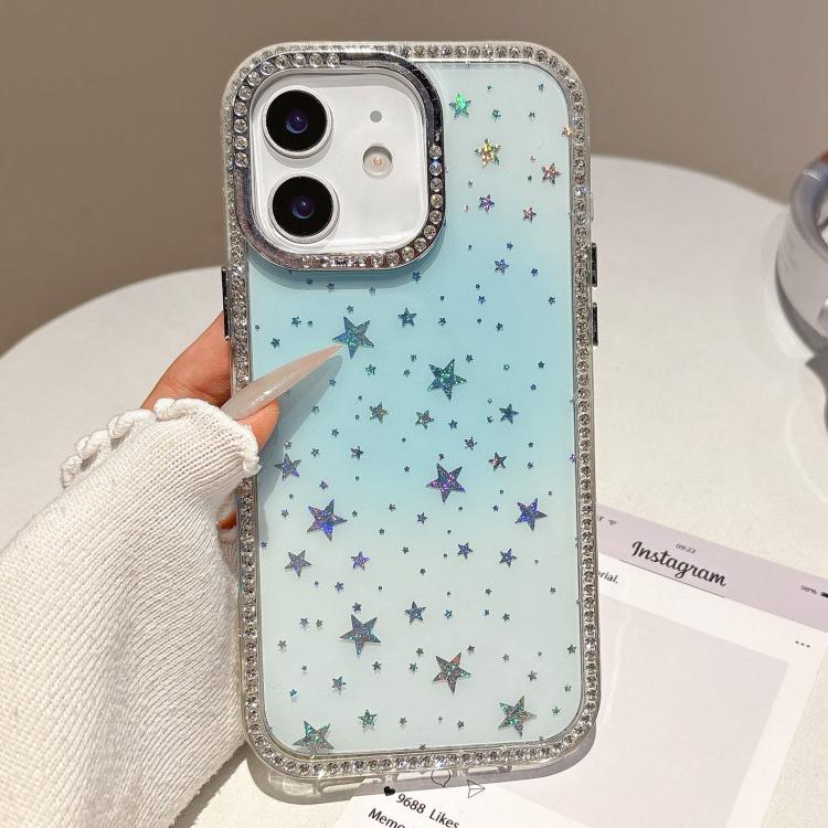 Holographic Starry Pattern TPU Hybrid IMD Full Coverage Phone Case