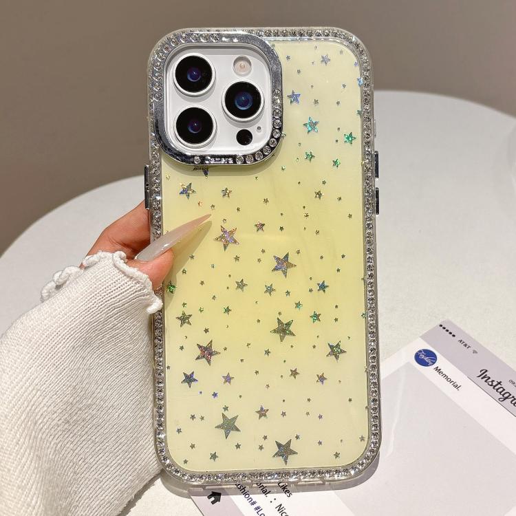 Holographic Starry Pattern TPU Hybrid IMD Full Coverage Phone Case