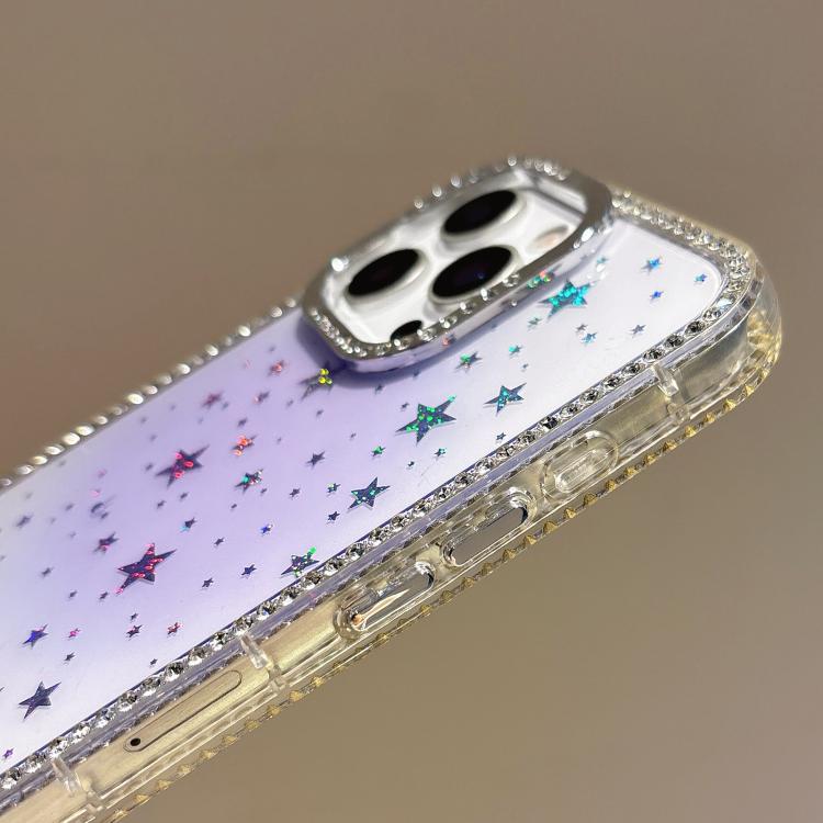 Holographic Starry Pattern TPU Hybrid IMD Full Coverage Phone Case