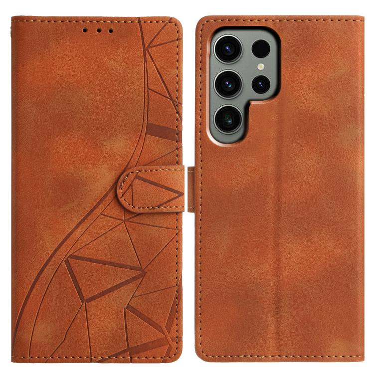 Triangles Embossed Leather Phone Case