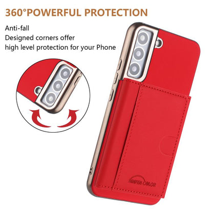 Solid Color Horizontal Magnetic Card Bag RFID MagSafe Phone Case