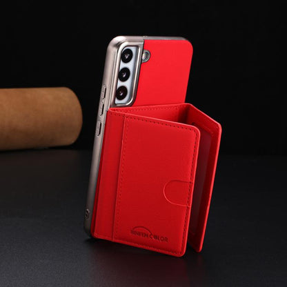 Solid Color Horizontal Magnetic Card Bag RFID MagSafe Phone Case