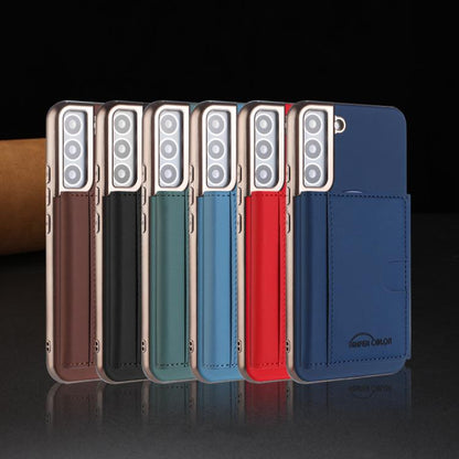 Solid Color Horizontal Magnetic Card Bag RFID MagSafe Phone Case