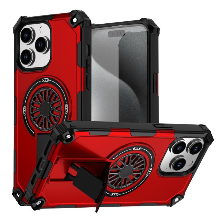 Shockproof Kickstand Metallic Shaft MagSafe Phone Case