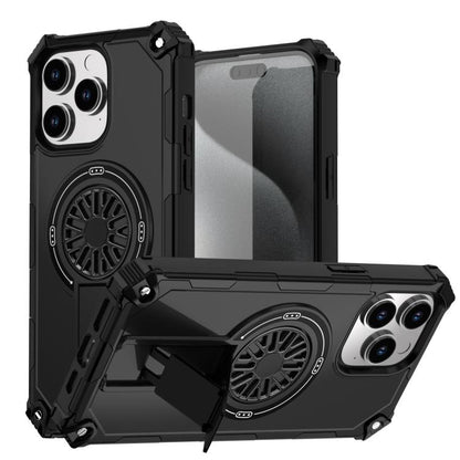 Shockproof Kickstand Metallic Shaft MagSafe Phone Case