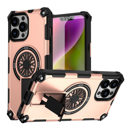 Shockproof Kickstand Metallic Shaft MagSafe Phone Case