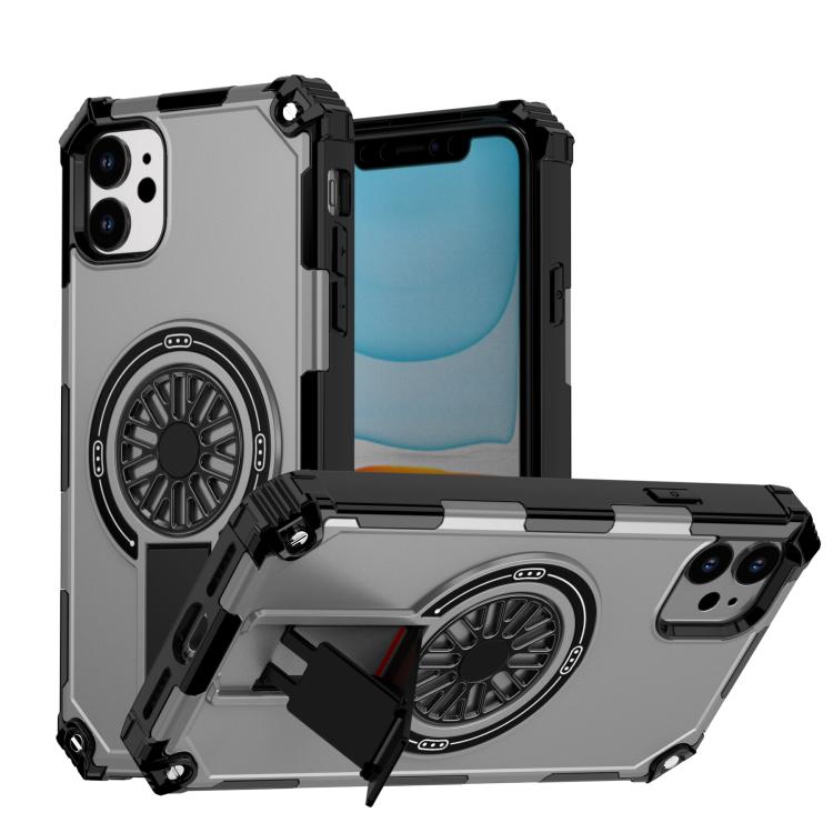 Shockproof Kickstand Metallic Shaft MagSafe Phone Case