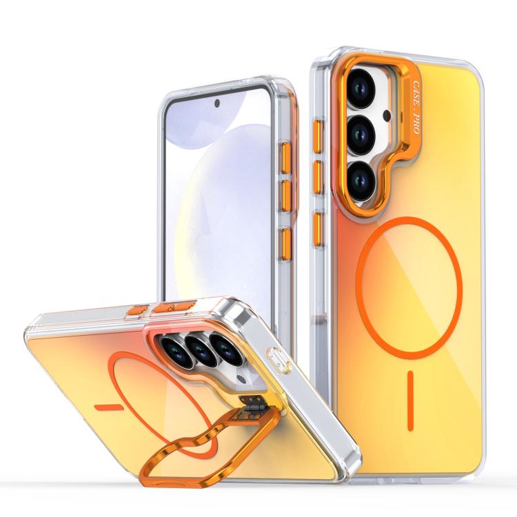 Gradient Discolor Lens Kickstand Magsafe Phone Case