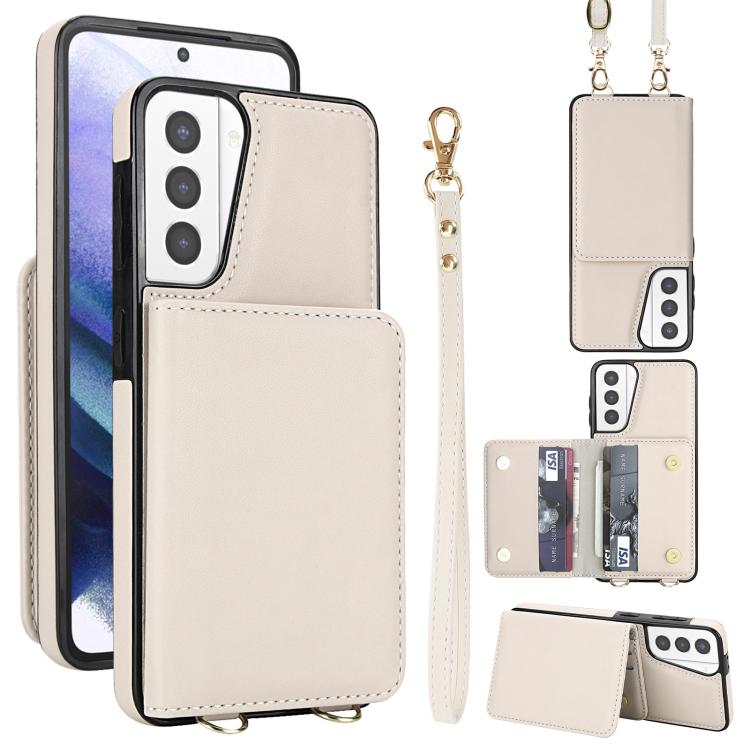 Crossbody Dual-buckle Wallet RFID Back Leather Phone Case