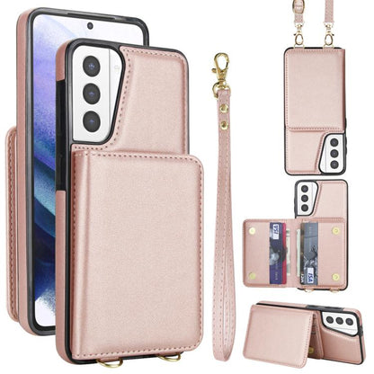Crossbody Dual-buckle Wallet RFID Back Leather Phone Case