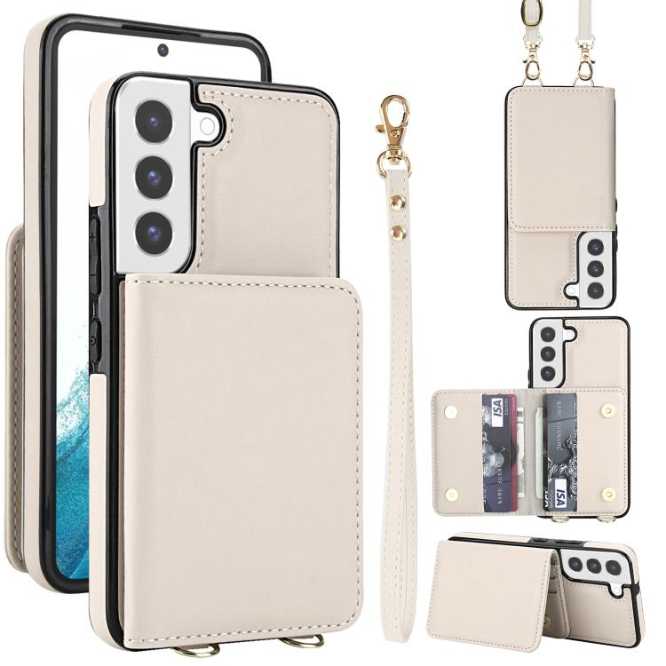 Crossbody Dual-buckle Wallet RFID Back Leather Phone Case