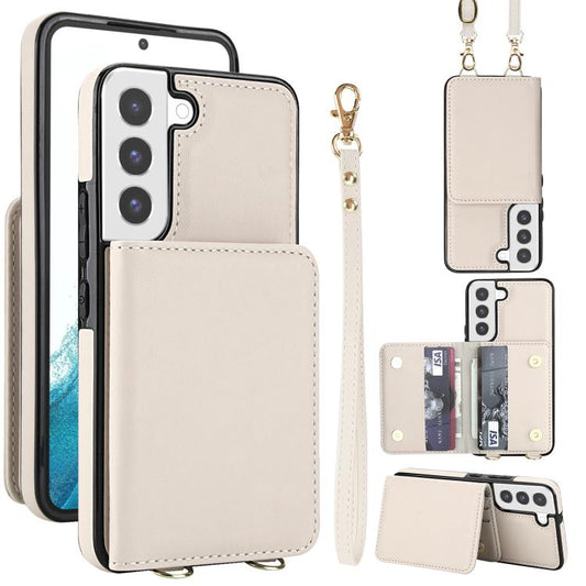 Crossbody Dual-buckle Wallet RFID Back Leather Phone Case