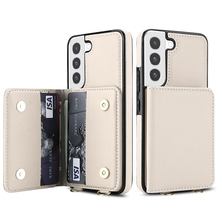 Crossbody Dual-buckle Wallet RFID Back Leather Phone Case