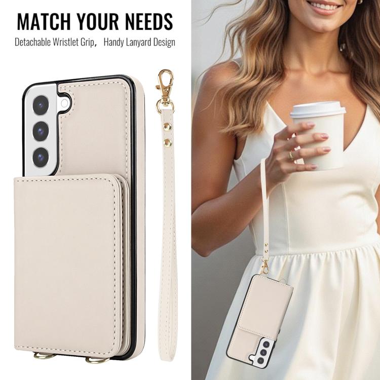 Crossbody Dual-buckle Wallet RFID Back Leather Phone Case