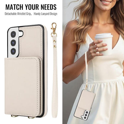 Crossbody Dual-buckle Wallet RFID Back Leather Phone Case