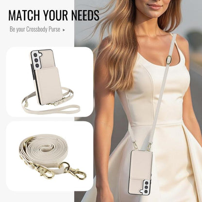 Crossbody Dual-buckle Wallet RFID Back Leather Phone Case