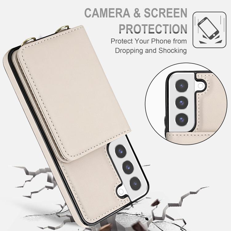 Crossbody Dual-buckle Wallet RFID Back Leather Phone Case